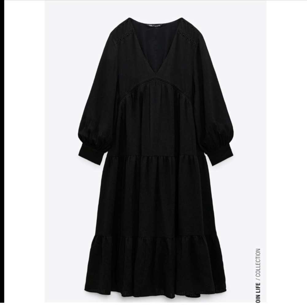 Zara textured midi dress